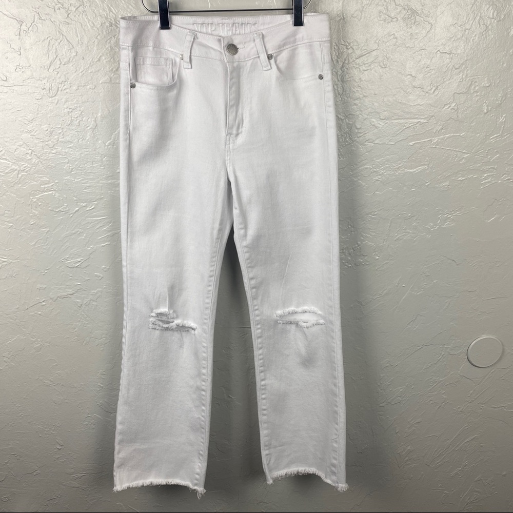 VIP Jeans high rise wide leg distressed ankle jeans size 7/8